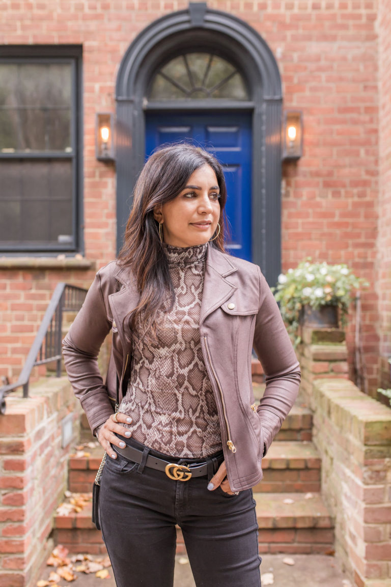 How To Wear Brown + Black Together Lunch With A Girlfriend